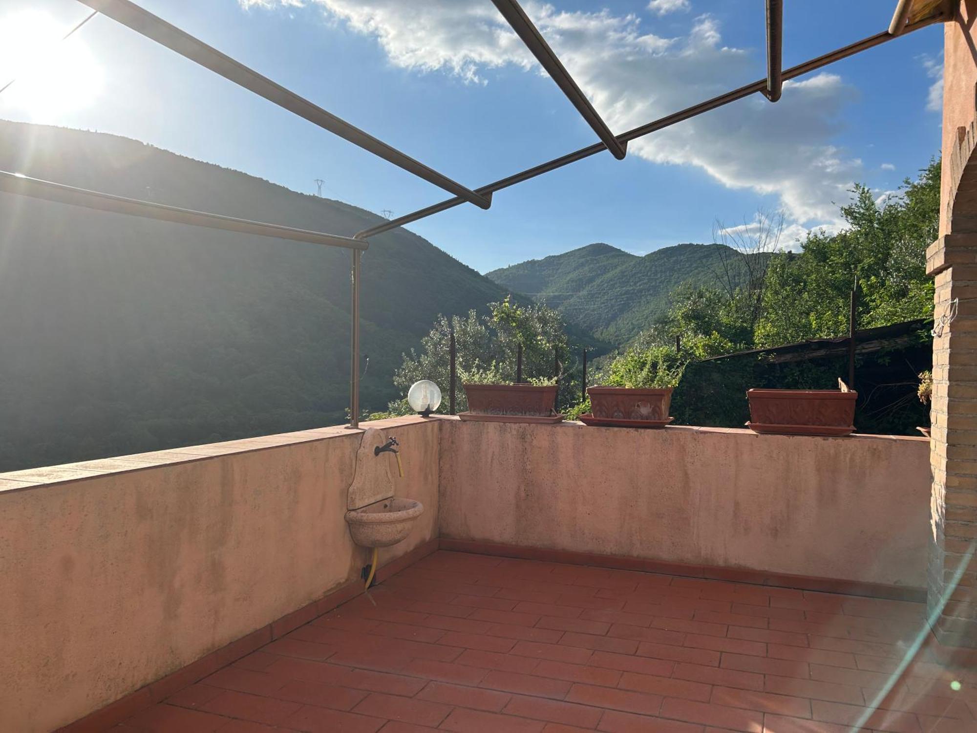 Casa Belvedere A Valle San Martino Di Spoleto Exteriör bild